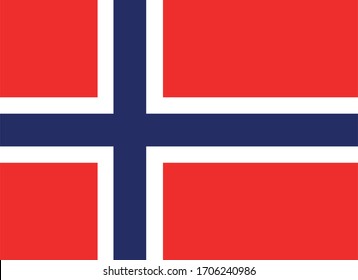 elemento de diseño vectorial - bandera de Noruega