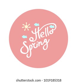 Vector design element. Illustration. Hello Spring.Eps10.