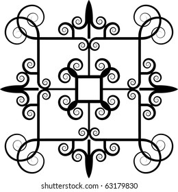 vector design element for metal grates