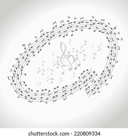 Vector design element Music notes concept illustration
