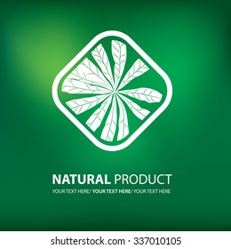 Vector design element for organic natural logo
