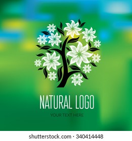 Vector design element for organic natural logo