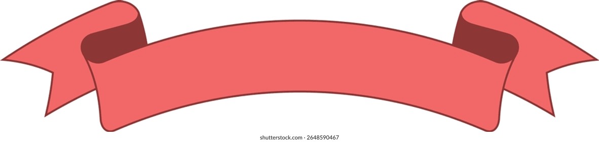 vector design element - red colored ribbon banner