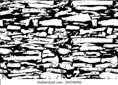 vector design element. seamless stone wall pattern