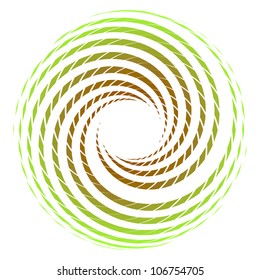 Vector design element in shape of circle for background and icons. Stylized wave of geometric forms in tints of green and brown. Abstract concept illustration of ecology and environment .