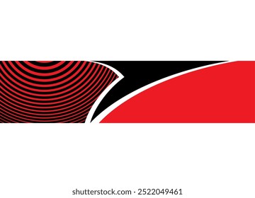 Vector design element. Sporty striped pattern. Red and black vector background