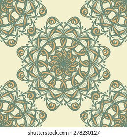 Vector design element, tile pattern. Byzantine style.