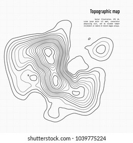 Vector Design Element. Topography Map.