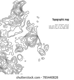 Vector design element. Topography map.