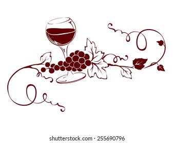 Vector design element -- Wine title