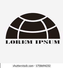 Vector design element for your company logo, abstract black icon. Modern logotypes, business enterprise templates.