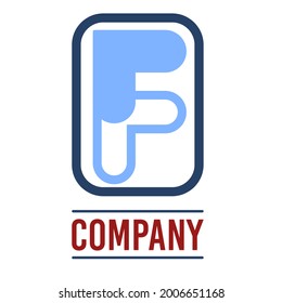 Vector design element for your company logo, containing letter F icon. Modern logotype, business company template.