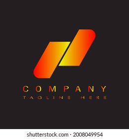 Vector design element for your company logo, abstract yellow and orange icon. modern logotype, Business company template.