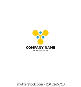 Vector design element for your company logo, abstract blue icon. modern logotype, Business company template.