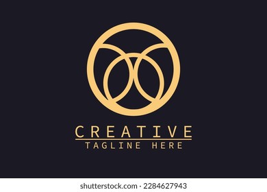 Elemento de diseño de vectores para el logotipo de su empresa, icono de oro abstracto. logotipo de tipo moderno, plantilla de empresa.