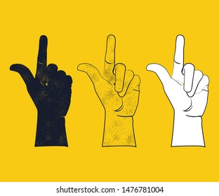 Vector design elements for anything - Vector illustration - Hand silhouette