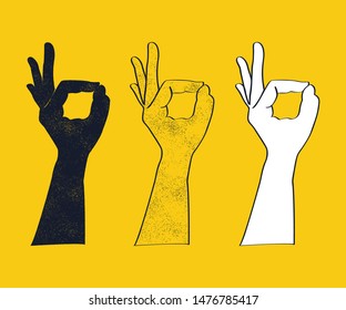 Vector design elements for anything - Vector illustration - Hand silhouette