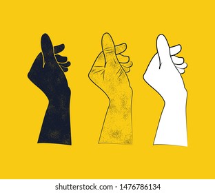 Vector design elements for anything - Vector illustration - Hand silhouette