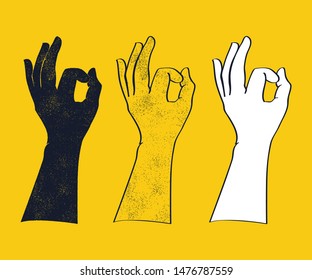 Vector design elements for anything - Vector illustration - Hand silhouette