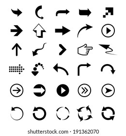 Vector design elements. Arrows signs on a white background