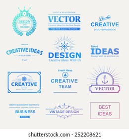 Vector design elements business signs logos labels badges