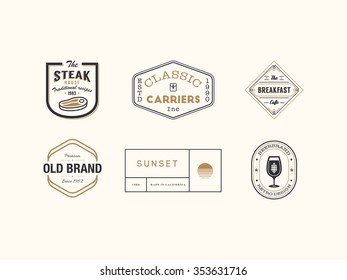 Vector design elements, business signs, logos, identity, labels, badges and objects.