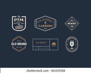 Vector design elements, business signs, logos, identity, labels, badges and objects.