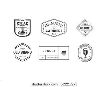 Vector design elements, business signs, logos, identity, labels, badges and objects.