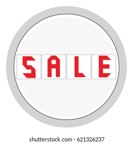 Vector design elements. Button. The inscription of the sale.