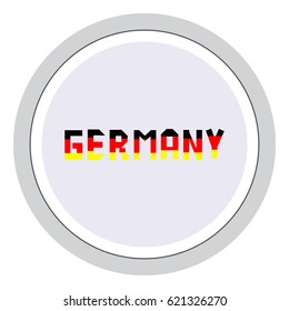 Vector design elements. Button. Inscription Germany.