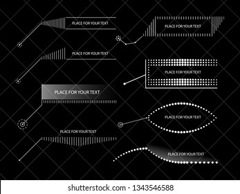 Vector design elements, callouts, titles. Forms templates. Objects on an isolated background.