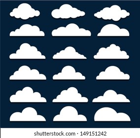 Vector Design Elements. Clouds.