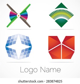 Vector design elements. Collection with icons for abstract logo.