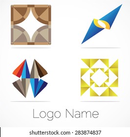 Vector design elements. Collection with icons for abstract logo.