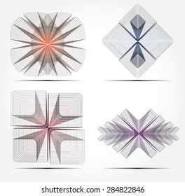 Vector design elements. Collection with icons for abstract logo.