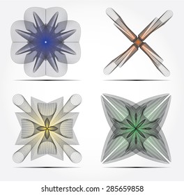 Vector design elements. Collection with icons for abstract logo.