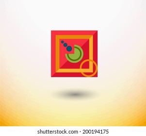 Vector Design elements. Color abstract icons. Origami elements