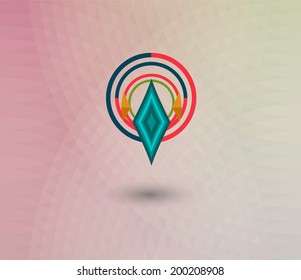 Vector Design elements. Color abstract icons. Origami elements