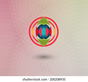 Vector Design elements. Color abstract icons. Origami elements