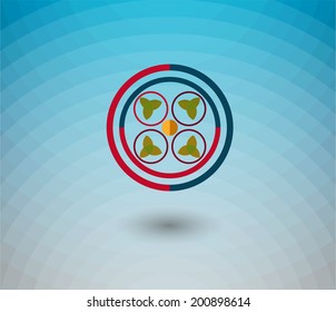 Vector Design elements. Color abstract icons