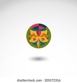 Vector Design elements. Color abstract icons on white background