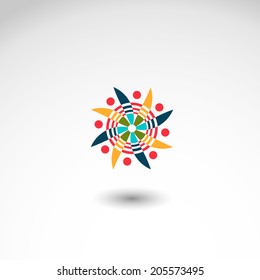 Vector Design elements. Color abstract icons on white background