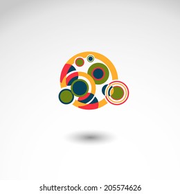 Vector Design elements. Color abstract icons on white background