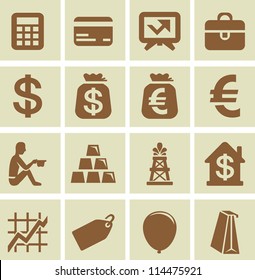 Vector design elements for finance and economy  - collection of icons