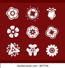 Vector design elements: Flowers (p.2) To see all design elements, search by keyword: "agb-des"