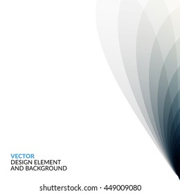 Vector Design Elements for graphic layout. Modern Abstract background template with grey soft flower shapes and wave gradient elements for business and beauty with beautiful overlap effect.