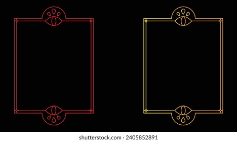 Vector of design elements and illustrations in simple linear style - boho arch logo design elements and frames for social media stories and posts