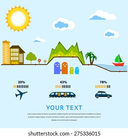 Vector design elements for infographics travel