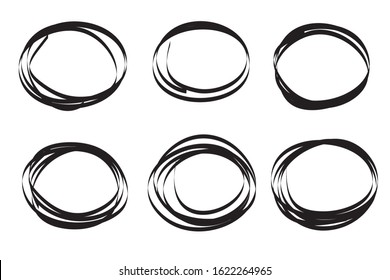 Vector design elements for logo, logotype. Circle shape. Brush strokes set, vector logo design element for presentations, templates etc.