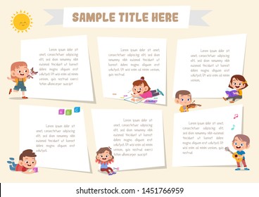 Vector design elements for notebook